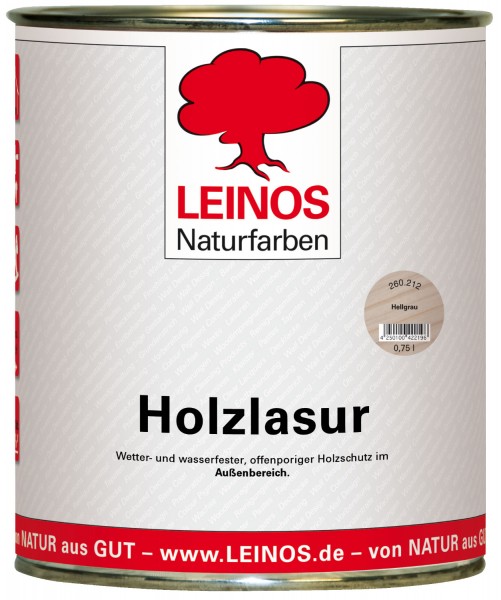 Holzlasur für außen 260 Hellgrau 0,75l